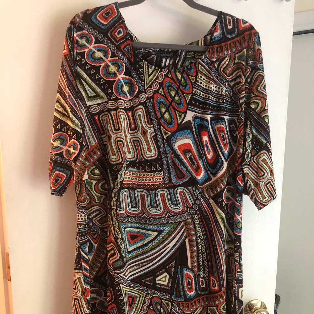Multi Color Print Dress